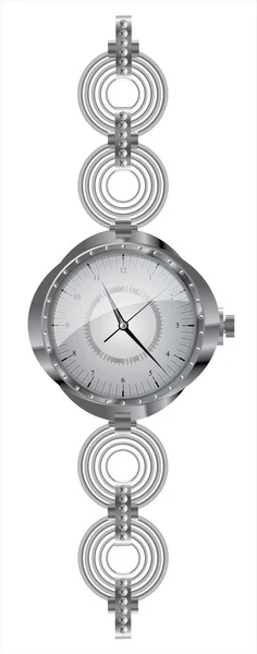 Relógios Feitos Ouro Platina Prata Com Diamantes Design Contemporâneo —  Vetores de Stock