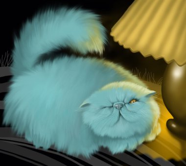 Pamela beloved persian cat clipart