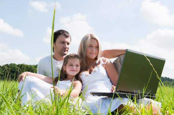Happy family enjoy outdoors