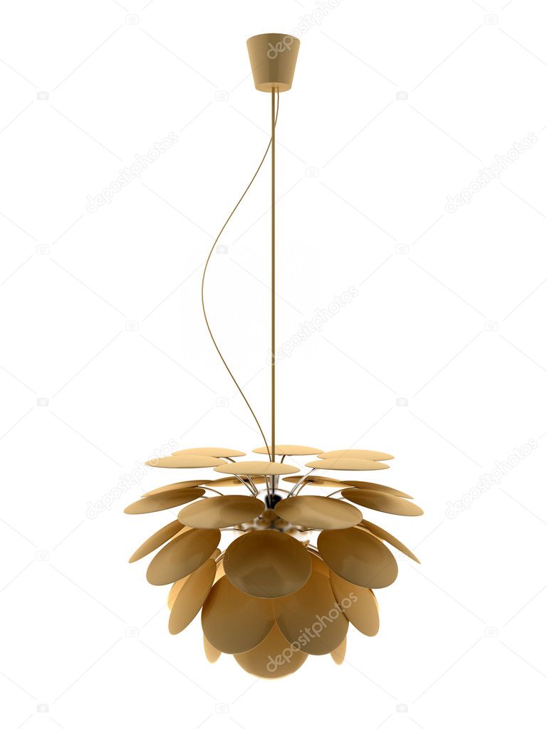 Computer visualization chandeliers, isolated on a white background