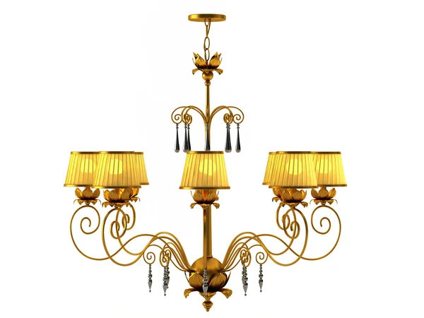 Gold chandeliers — Stock Photo, Image