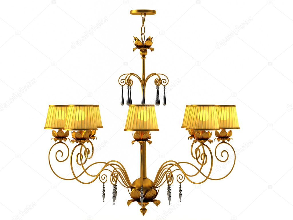 Gold chandeliers
