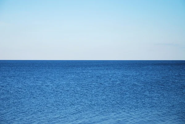 Feche Oceano Veja Horizonte Com Céu — Fotografia de Stock