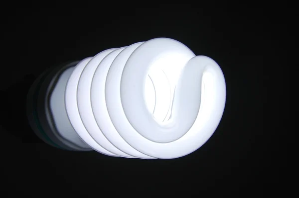 Lukker Spirallampe Svart Bakgrunn – stockfoto