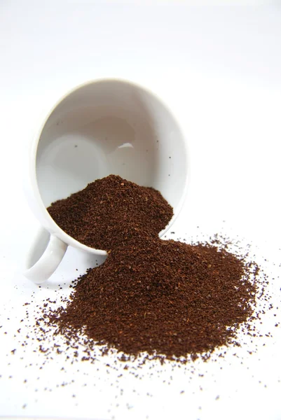 Kaffe med vit kopp — Stockfoto