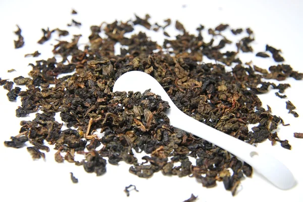 Dried Tea White Spoon — Stock Photo, Image