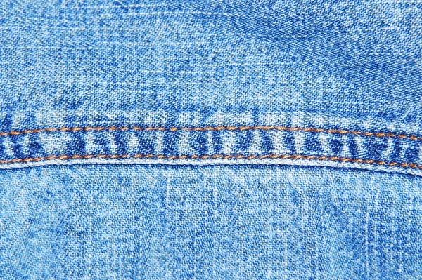Fechar Acima Material Jeans — Fotografia de Stock