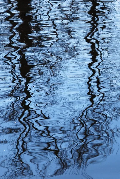 Vértes Kék Textúra Víz Elmélkedés — Stock Fotó