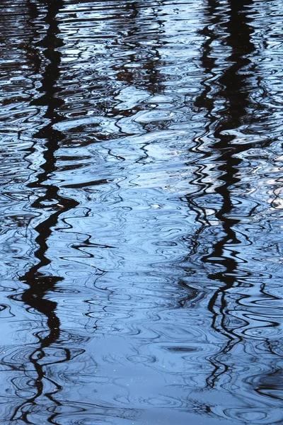 Closeup Blue Texture Water Reflection — Stock Photo, Image