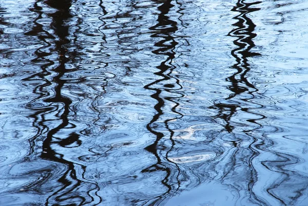Nahaufnahme Blaue Textur Wasserreflexion — Stockfoto