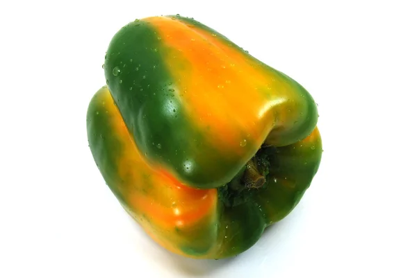 Close Green Pepper White Background — Stock Photo, Image