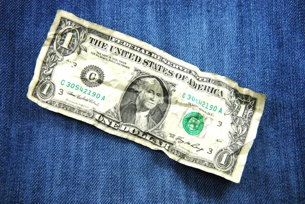 달러와 청바지 — 스톡 사진