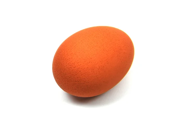 Beyaz Arka Plan Üzerinde Kahverengi Yumurta Kadar Yakın — Stok fotoğraf