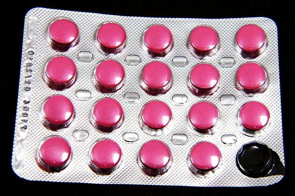 Pilulky růžové — Stock fotografie