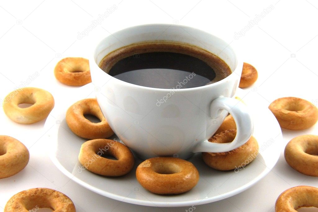 Coffee with bagels — Stock Photo © Virynchuk 5100241