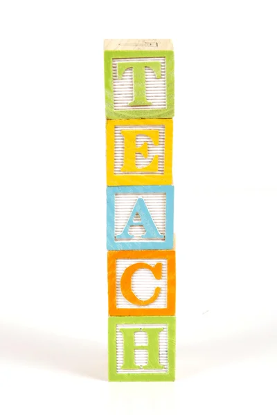 Blocks Teach — Stock Photo, Image