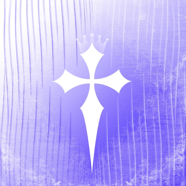 Причудливый фиолетовый крест — стоковое фото