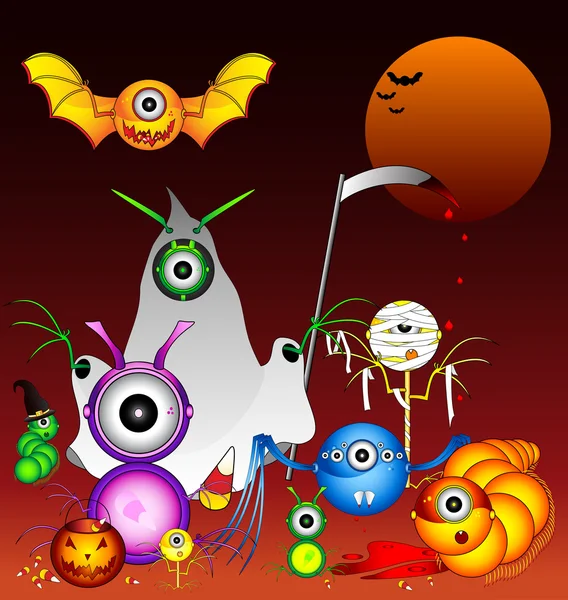 Monstruos de Halloween — Archivo Imágenes Vectoriales