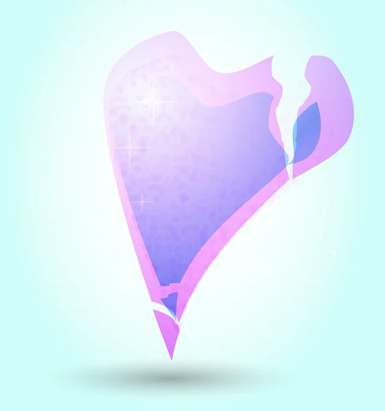 Icy heart - vectorillustratie — Stockvector