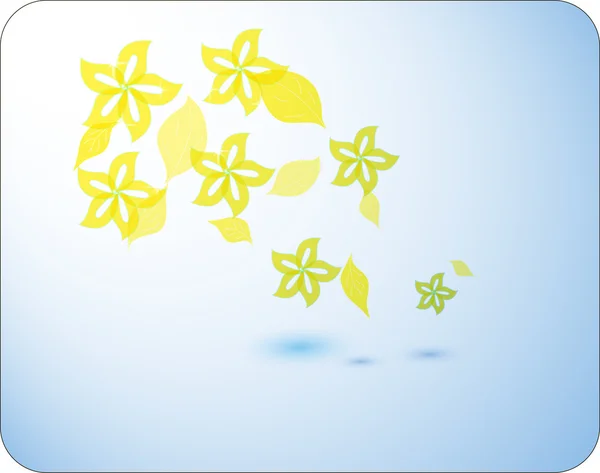 夏天花朵背景 — 图库矢量图片