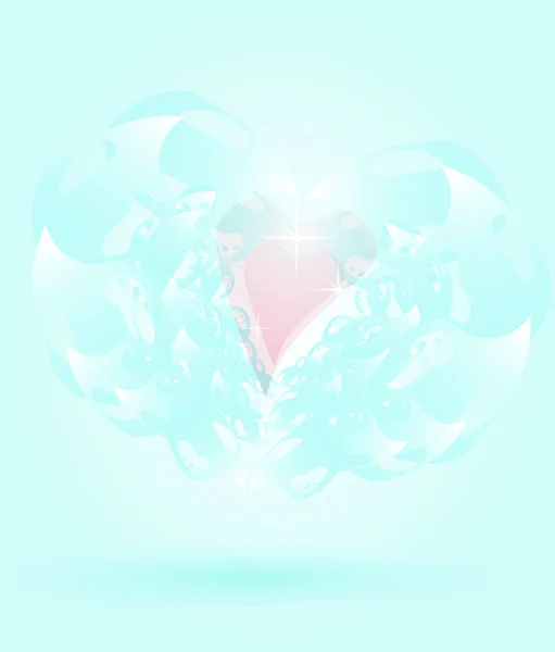 Hjärtat bubblor — Stock vektor