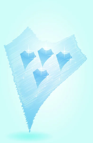 Coeur glacial — Image vectorielle