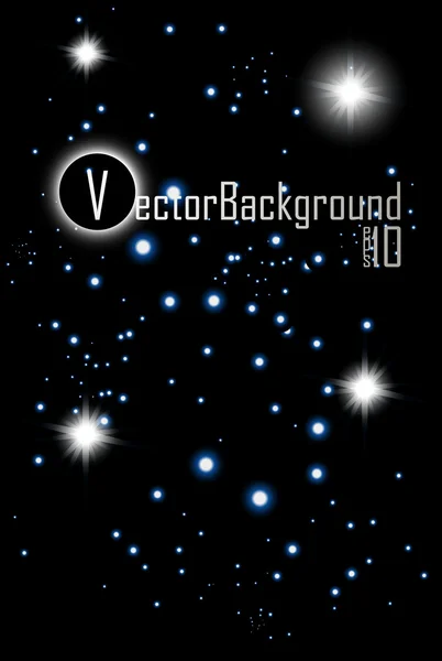 Vector, nacht sterrenhemel — Stockvector