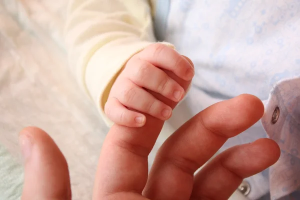 stock image Baby holds fingers of adult