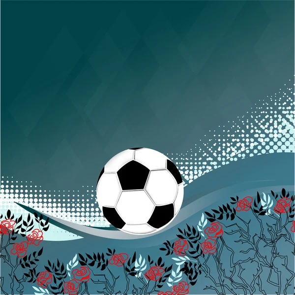 Abstraction with a soccer ball — Stock Vector