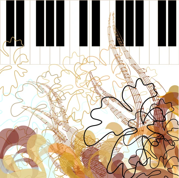 Mélodie au piano . — Image vectorielle