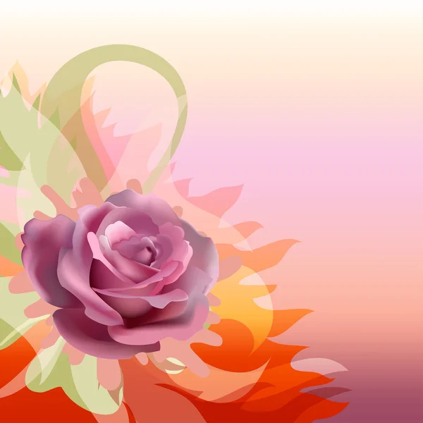 Абстрактный Фон Розой Цветочный Фон — стоковый вектор