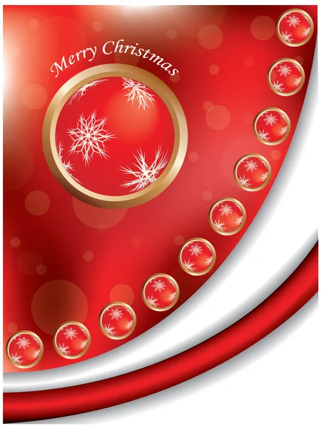 Red Christmas background — Stock Vector