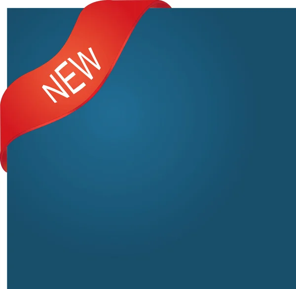 Nouveau Ruban Angle Rouge — Image vectorielle