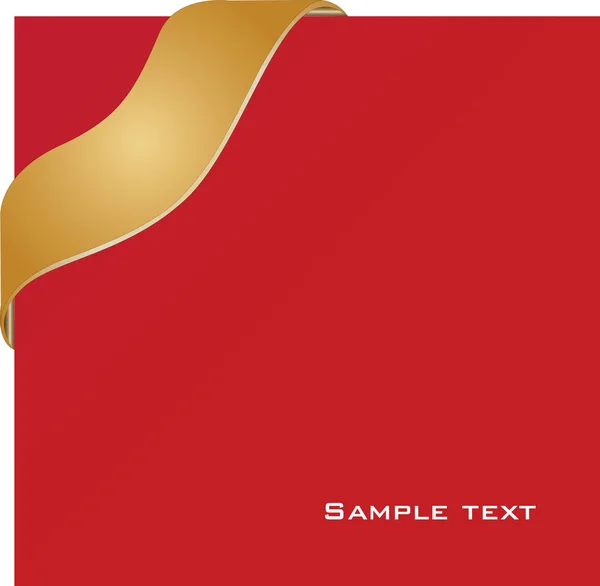 Nový pás karet design - červená se zlatým — Stockový vektor