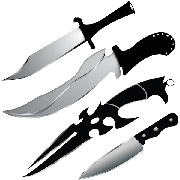 Kuchyňské nože — Stockový vektor