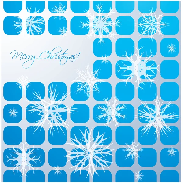 Abstract Christmas Background White Snowflakes — Stock Vector