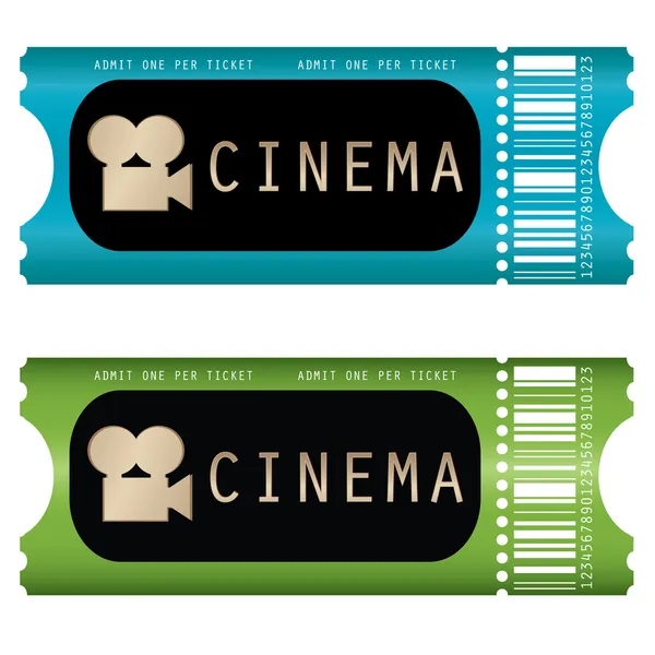 Bilhete Cinema — Vetor de Stock