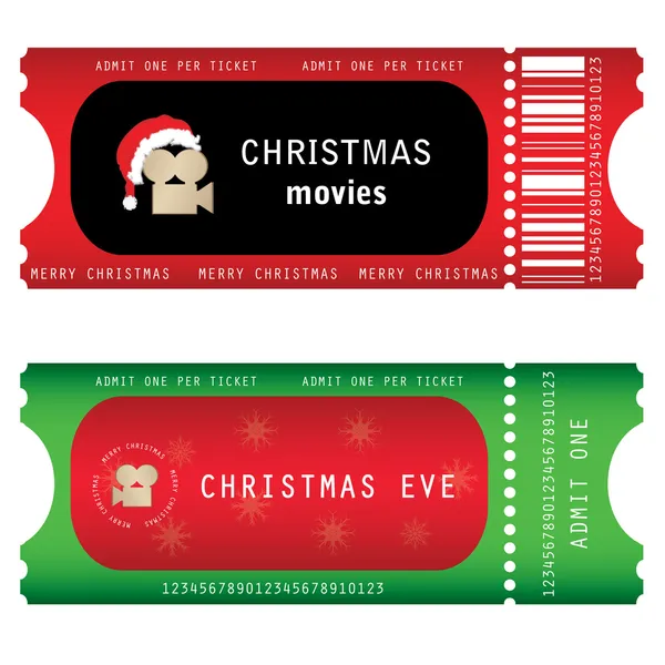 Εισιτήρια Για Την Παραμονή Των Χριστουγέννων — Διανυσματικό Αρχείο