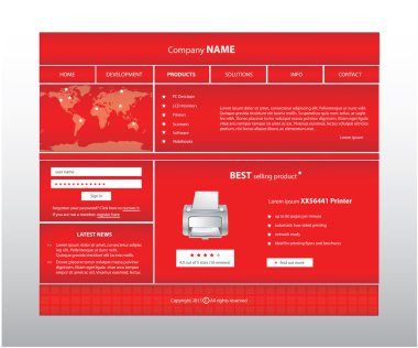 İş Web sitesi şablonu düzenlenebilir vektör formatında