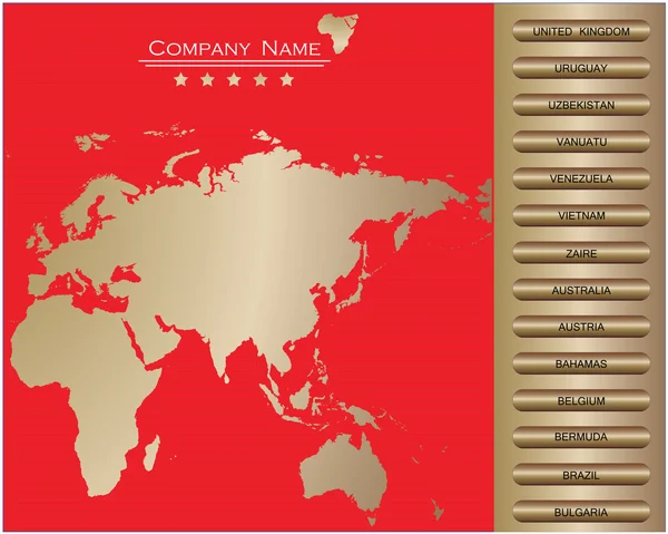 红色矢量 web 站点设计模板 — 图库矢量图片