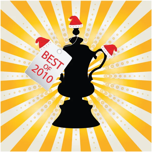 Design de troféu vetorial preto - o melhor de 2010 — Vetor de Stock