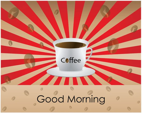 Café Good Morning - fondo — Vector de stock