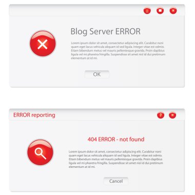 Customizable error window clipart