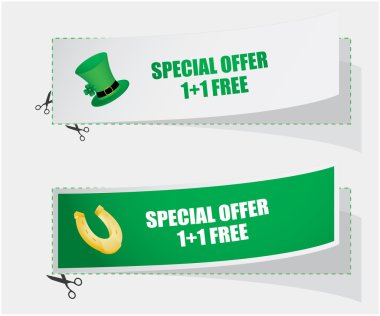 Special labels for St. Patrick's Day clipart