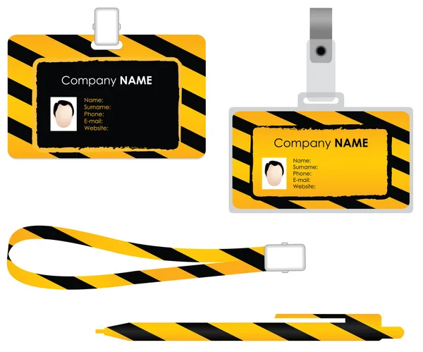 Etiqueta de nombre para la tarjeta de identificación - diseño especial — Vector de stock