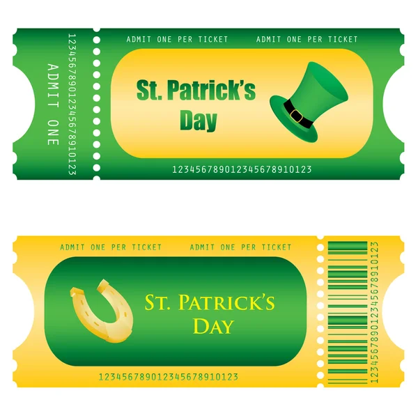 Special ticket for St. Patrick's Day — Stock Vector