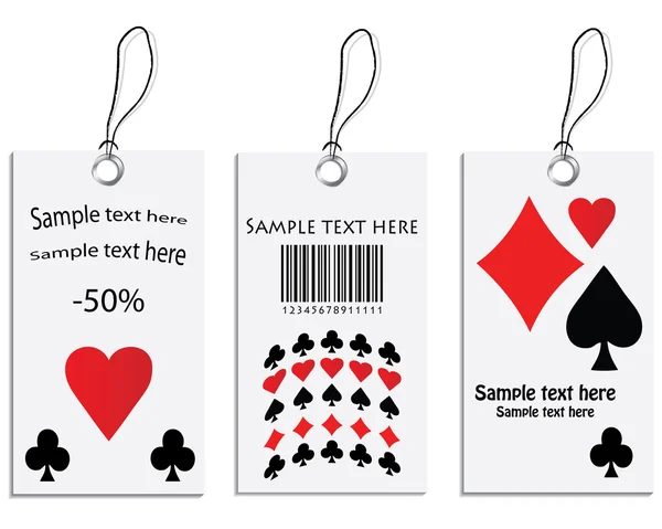Conjunto de tags vetoriais - design de poker —  Vetores de Stock