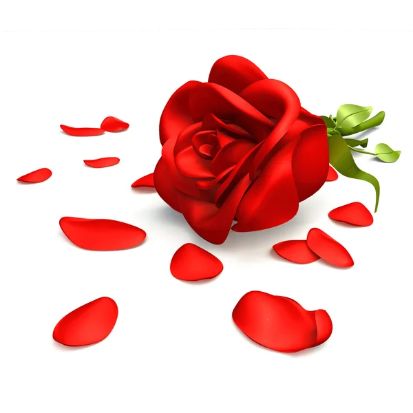 Rosa 3D hecha para San Valentín — Foto de Stock