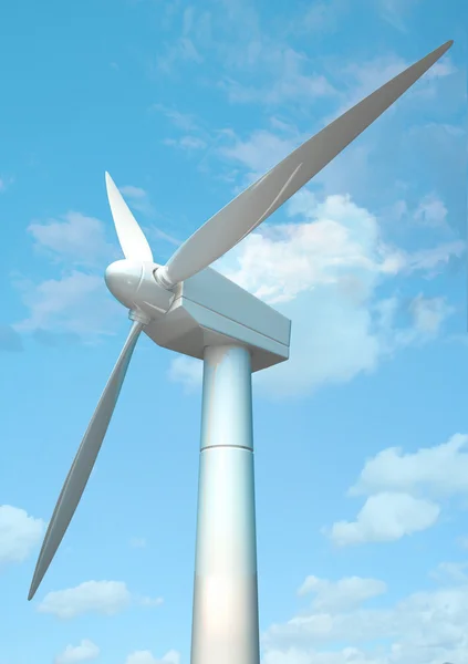 Moinho de vento 3D — Fotografia de Stock