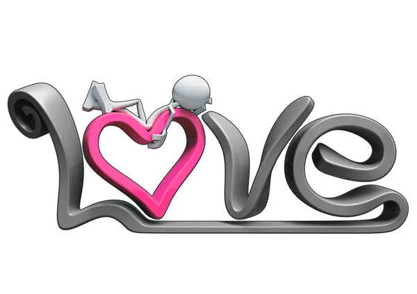 3D love text — Stock Photo, Image